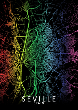 Seville Rainbow City Map