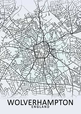 Wolverhampton White Map