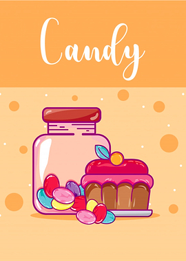 candies and cupcake