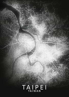 Taipei LED Glow City Map