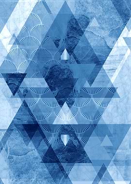 Bright Blue Geometrical