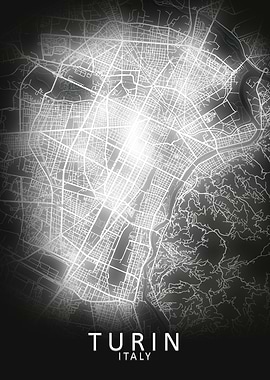 Turin LED Glow City Map