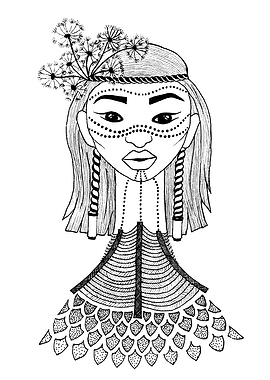 woman with dandelion