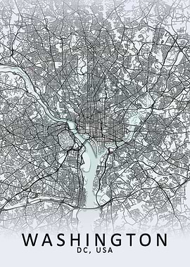 Washington White City Map