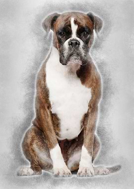 Boxer 3 years old sitting