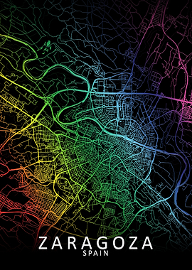 Zaragoza Rainbow City Map