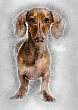 Dachshund dog 25 years ol