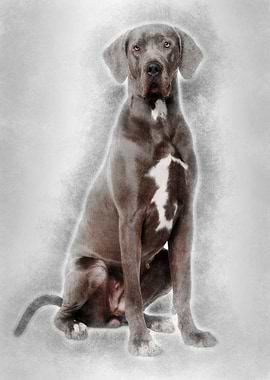 Great Dane 2 years old sit