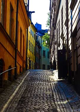 Narrow street in Stockholm