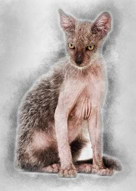Kitten Lykoi cat 3 months