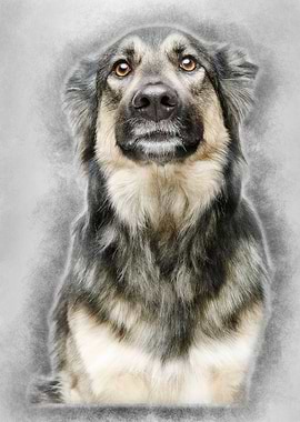 beautiful dog isolated on