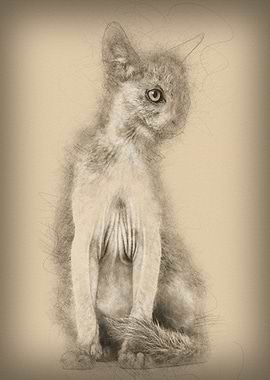 Kitten Lykoi cat 3 months