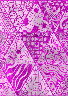 Abstract Fucsia Figures