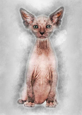 Kitten Lykoi cat 7 weeks o