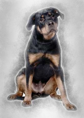 Doberman 15 months old sit