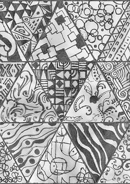 Abstract Gray Figures