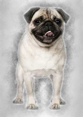 Pug 2 Years old standing