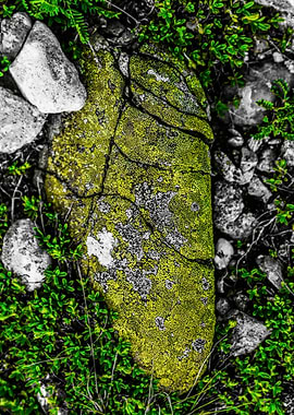 Cracked stone