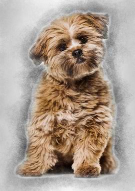 Lhasa apso dog 8 months ol