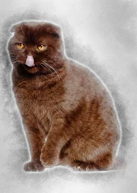 Scottish Fold cat 1 year o