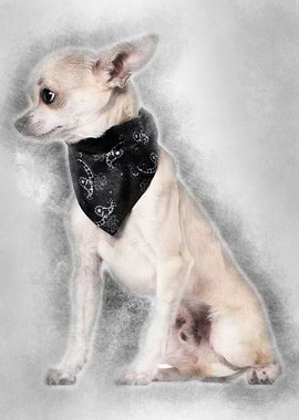 Chihuahua wearing handkerc