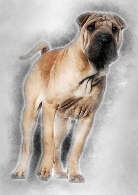 Shar Pei puppy 6 months ol