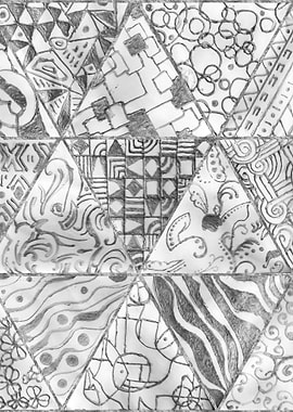 Abstract Silver Figures