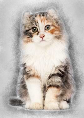 American Curl kitten 3 mon