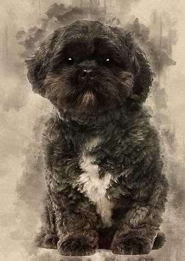 Lhasa Apso 4 years old sit