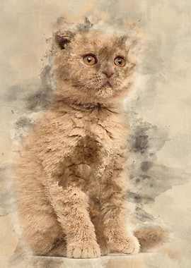 Scottish Fold Kitten sitti