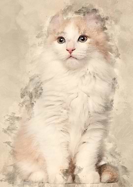 American Curl kitten 3 mon