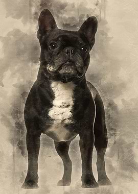 French Bulldog standing ag