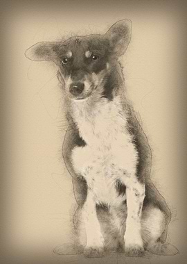 Portrait of crossbreed mix