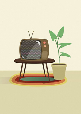 Old fashion TV corner