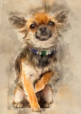 Chihuahua sitting and look