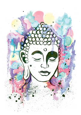 Splatterink Buddha