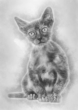 Kitten Lykoi cat 3 months