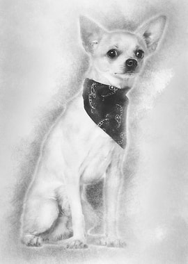 Chihuahua wearing handkerc