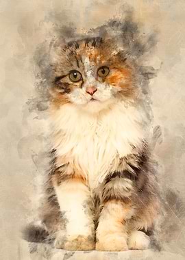 American Curl kitten 3 mon