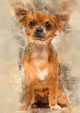 Chihuahua sitting and look