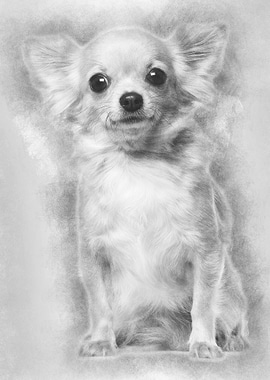 Chihuahua sitting and look