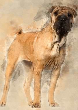 Shar Pei puppy 6 months ol