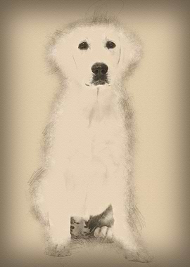 Polish Tatra Sheepdog sitt