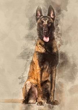Malinois dog 1 year old si