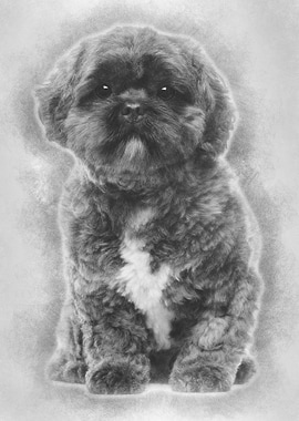 Lhasa Apso 4 years old sit