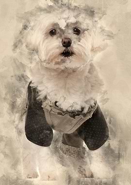 Maltese dressed up 3 years