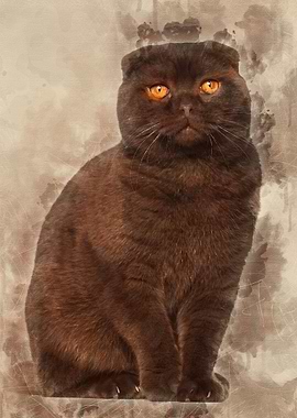 Portrait of Scottish Fold