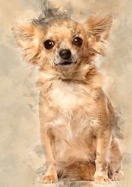 Chihuahua sitting and look