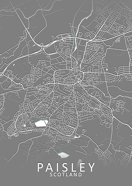Paisley Grey City Map