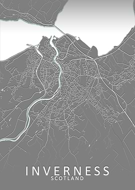 Inverness Grey City Map